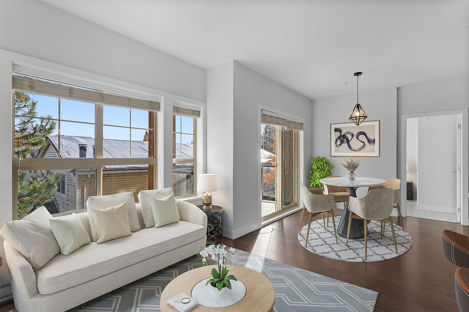 Staged open concept living space