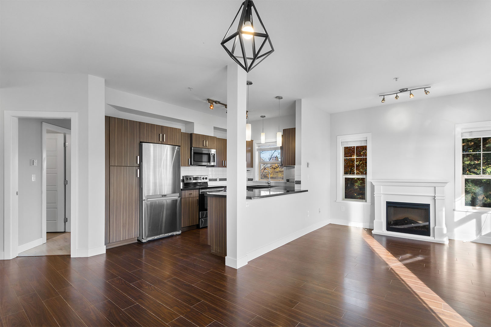 Full bathroom with tub and tile surround