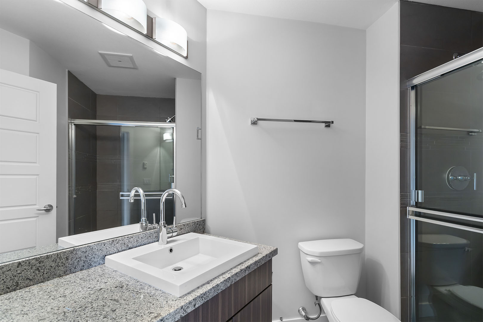 Lobby entrance with secure mailboxes